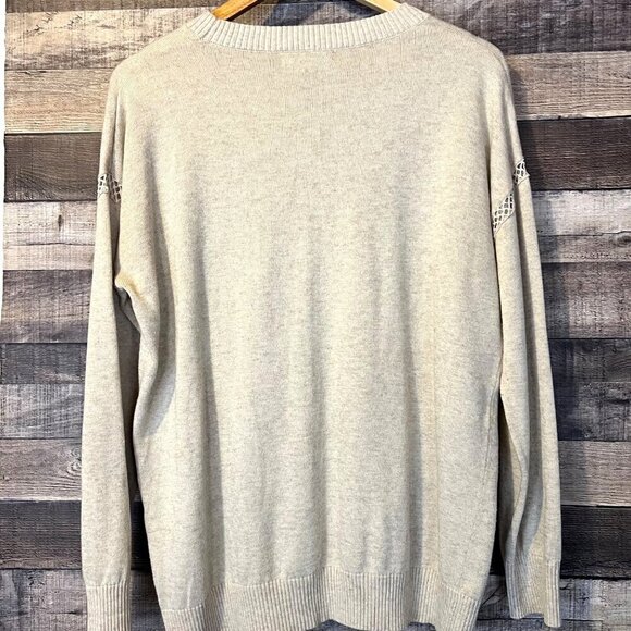 Heartloom Cream Wool Blend Sweater L  Minimalist Classic Neutral Comfy Cozy - Picture 2 of 4